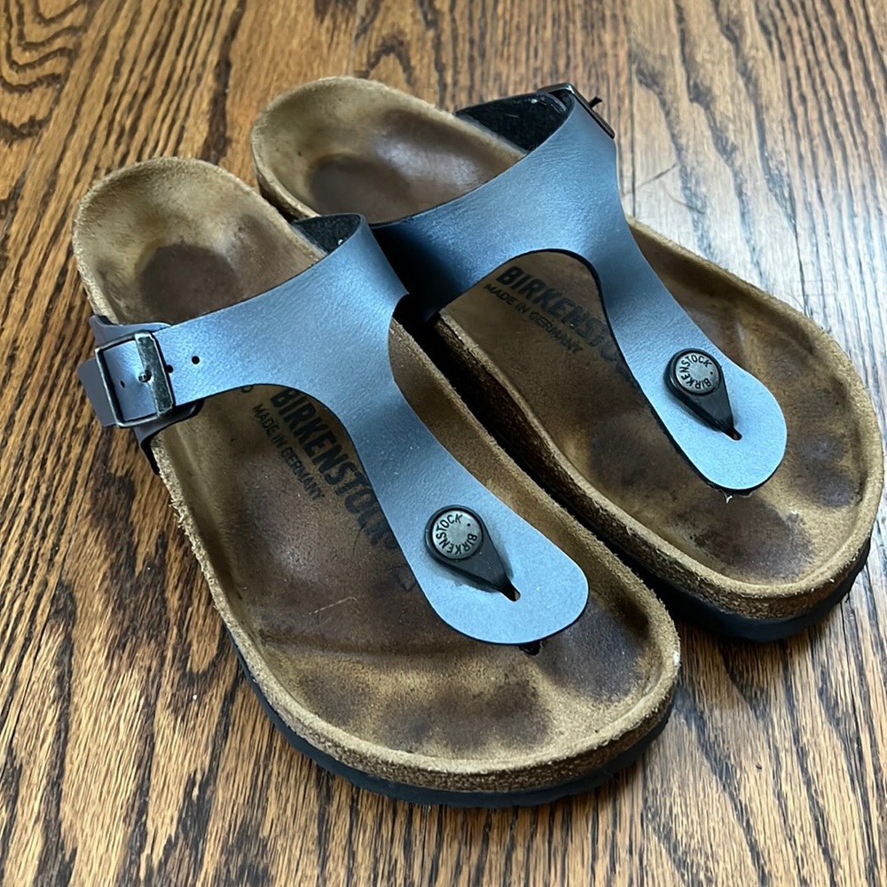 Navy metallic Birkenstock Sandals Size 36